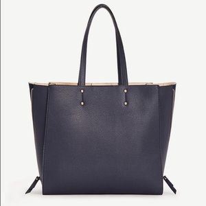 Roomy navy tote from Ann Taylor!